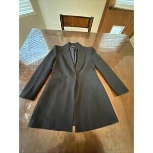 Zara Basic Double Breasted  Longline/oversized blazer Black  US Size Large